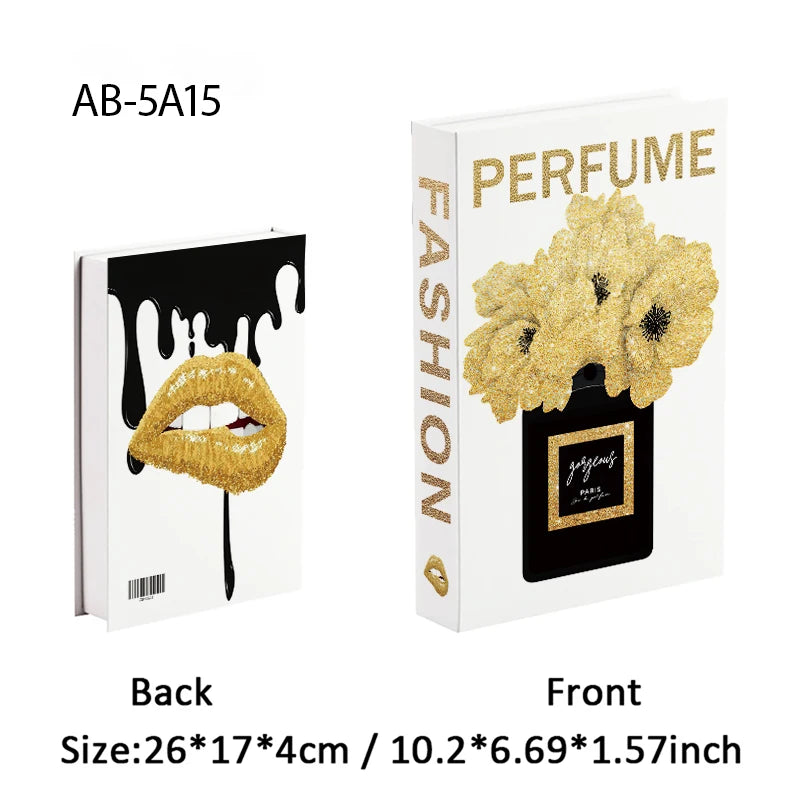 Fashion Luxury Fake Books Decoration Perfume Girl Magazine Simulation Book Shooting Coffee Table Villa Hotel Decor Props