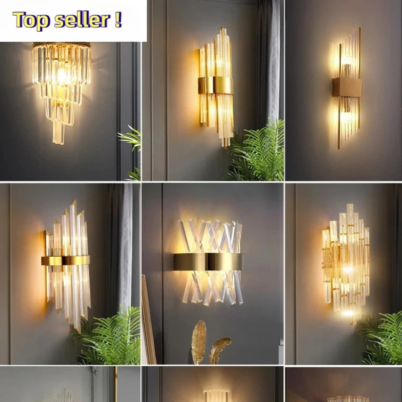 LED Luxury Crystal Wall Lamps