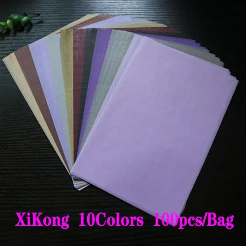 100sheets A5 Wrapping Paper Retro Multicolor Tissue Paper Bookmark Gift Wrapping Papers Floral Gift Packaging Material 14*21CM
