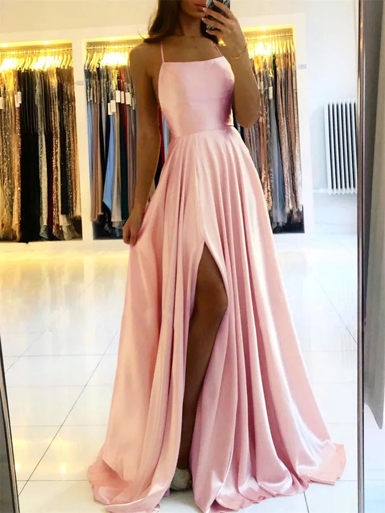 perfect party satin maxi dress
