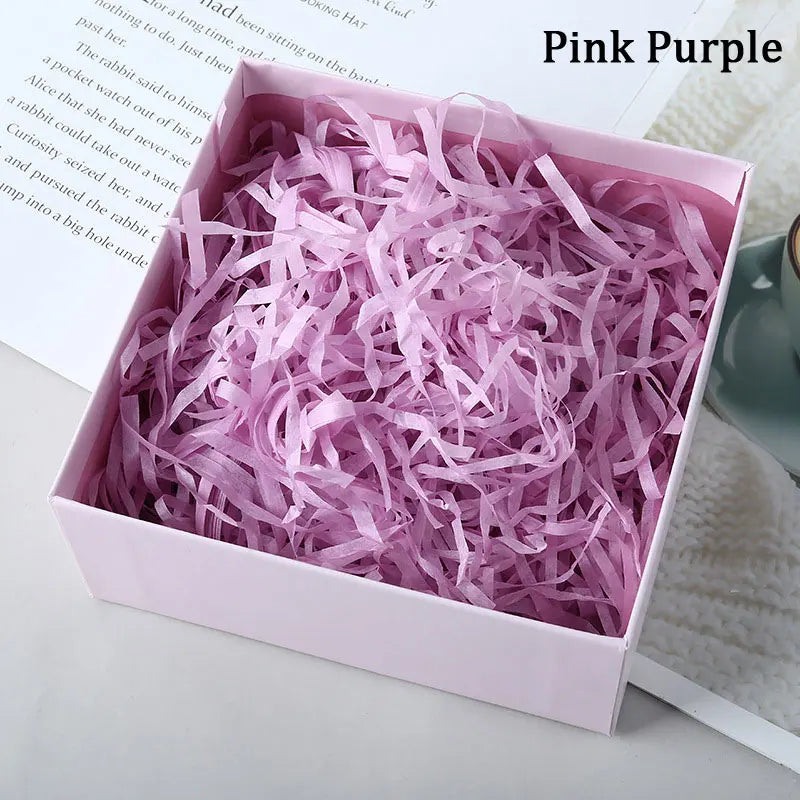 100g Colorful Raffia Shredded Paper Candy Boxes DIY Gift Box Filling Material Tissue Party Gift Packaging Filler Decor