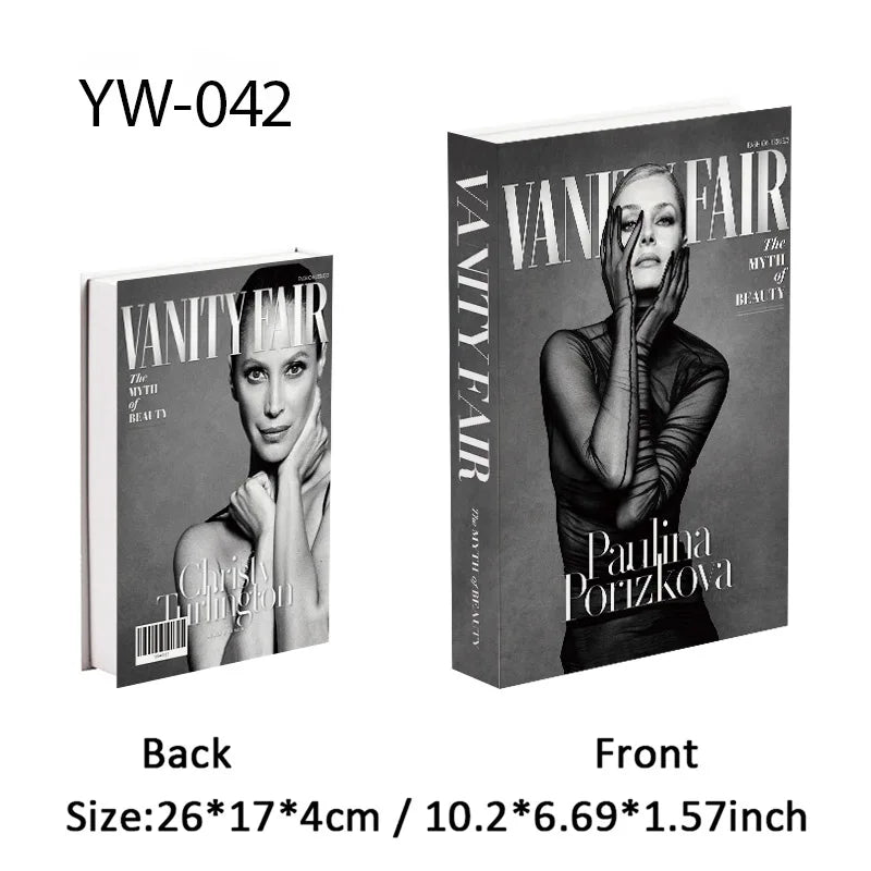 Fashion Luxury Fake Books Decoration Perfume Girl Magazine Simulation Book Shooting Coffee Table Villa Hotel Decor Props