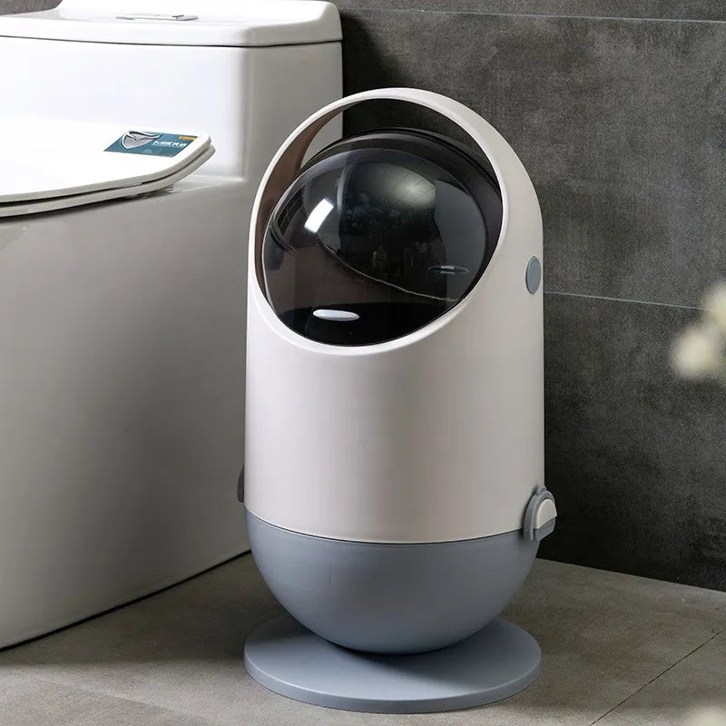 Bin Household Light Luxury Creative Bathroom Kitchen Covered Waste Bin Living Room Sanitary Paper Towel Toilet Storage Basket