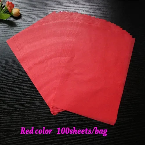 100sheets A5 Wrapping Paper Retro Multicolor Tissue Paper Bookmark Gift Wrapping Papers Floral Gift Packaging Material 14*21CM