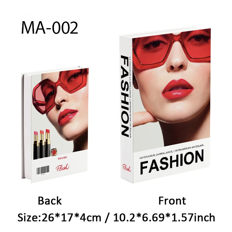 Fashion Luxury Fake Books Decoration Perfume Girl Magazine Simulation Book Shooting Coffee Table Villa Hotel Decor Props