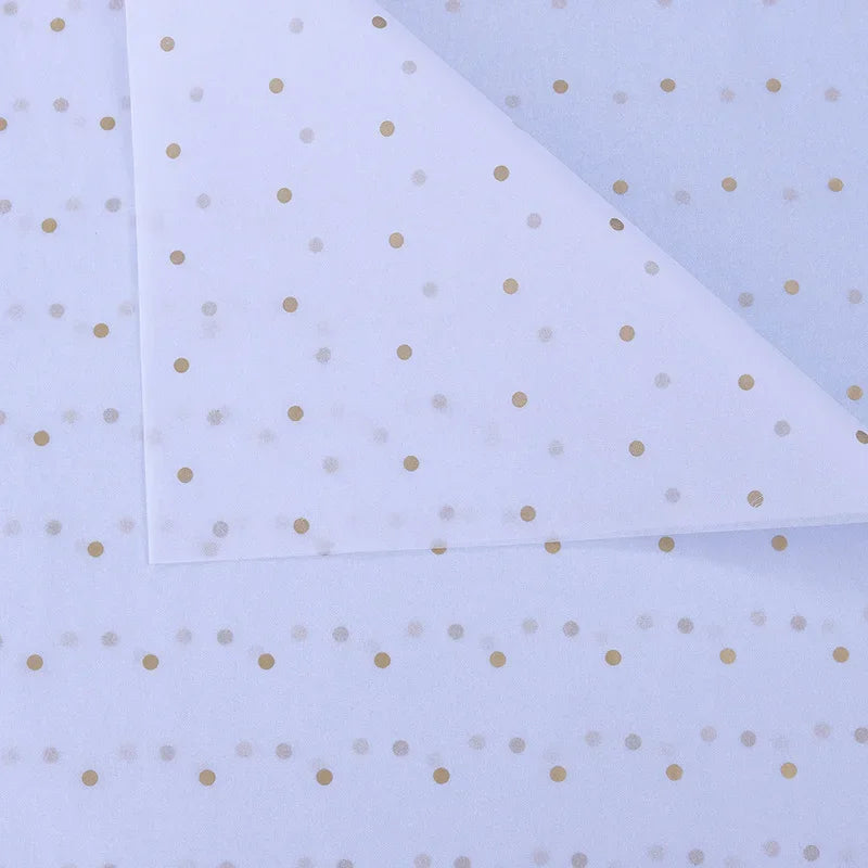 10 Sheets/lot 50*70 Cm Gift Wrapping Paper DIY Handmade Craft Star Love Dot Pattern Tissue Paper Floral Packaging Material