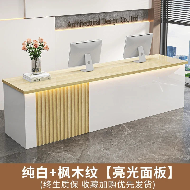 Modern White Reception Desks Nordic Design Bar Beauty Salon Reception Desks Checkout Mostrador Negocio Commercial Furniture