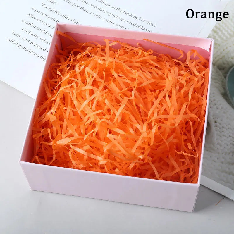 100g Colorful Raffia Shredded Paper Candy Boxes DIY Gift Box Filling Material Tissue Party Gift Packaging Filler Decor
