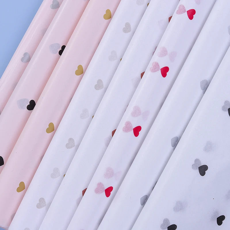 10 Sheets/lot 50*70 Cm Gift Wrapping Paper DIY Handmade Craft Star Love Dot Pattern Tissue Paper Floral Packaging Material