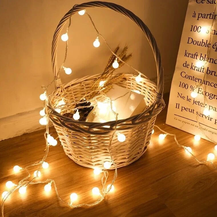 10M USB/Battery Power Ball LED String Lights Garland Lights Outdoor Lamp Wedding Garden Fairy Lights Christmas Decoration