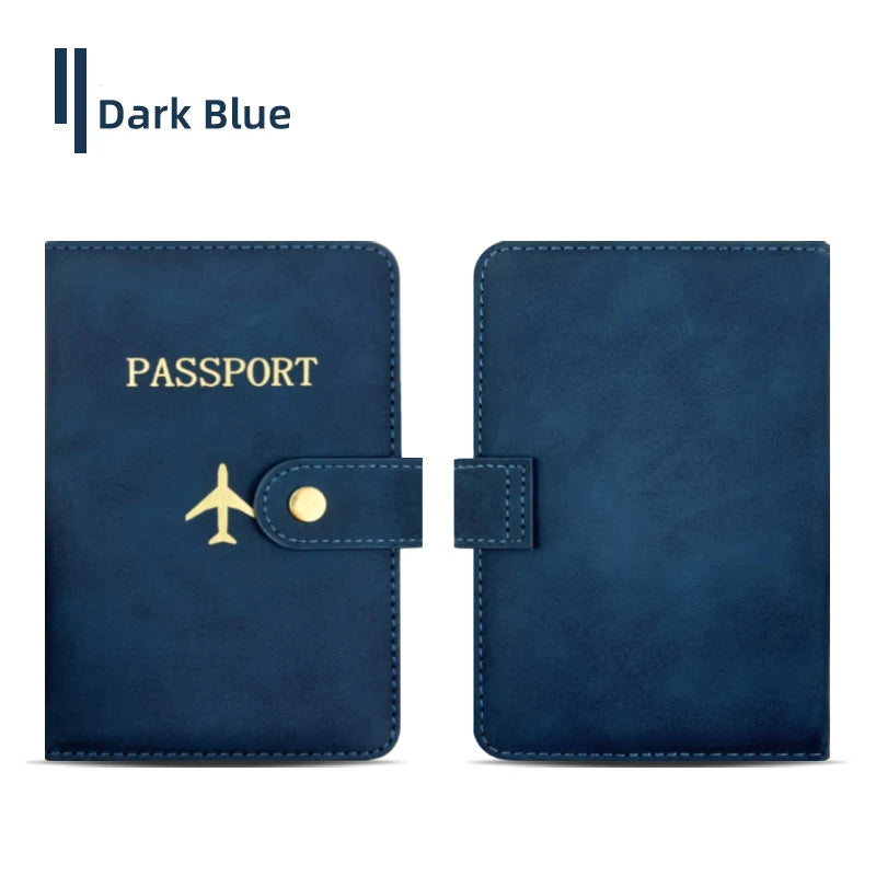 Personalize Name Travel Passport Wallet Luxury Airplane Men Business Passport Cover Custom Name Gift Women Travel Accessories