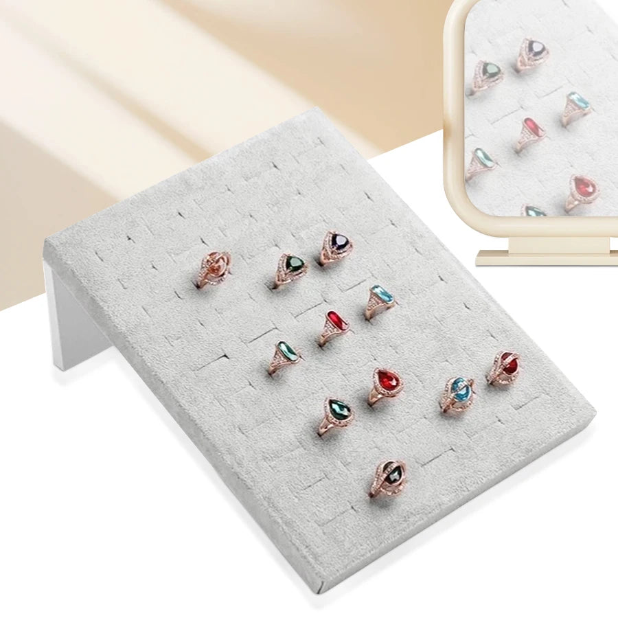 1pc, 50-ring display stand, suitable for storing and displaying rings. The color is: black, gray.