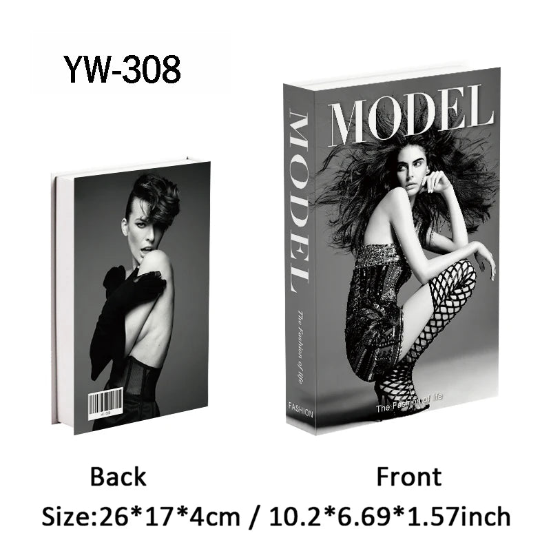 Fashion Luxury Fake Books Decoration Perfume Girl Magazine Simulation Book Shooting Coffee Table Villa Hotel Decor Props