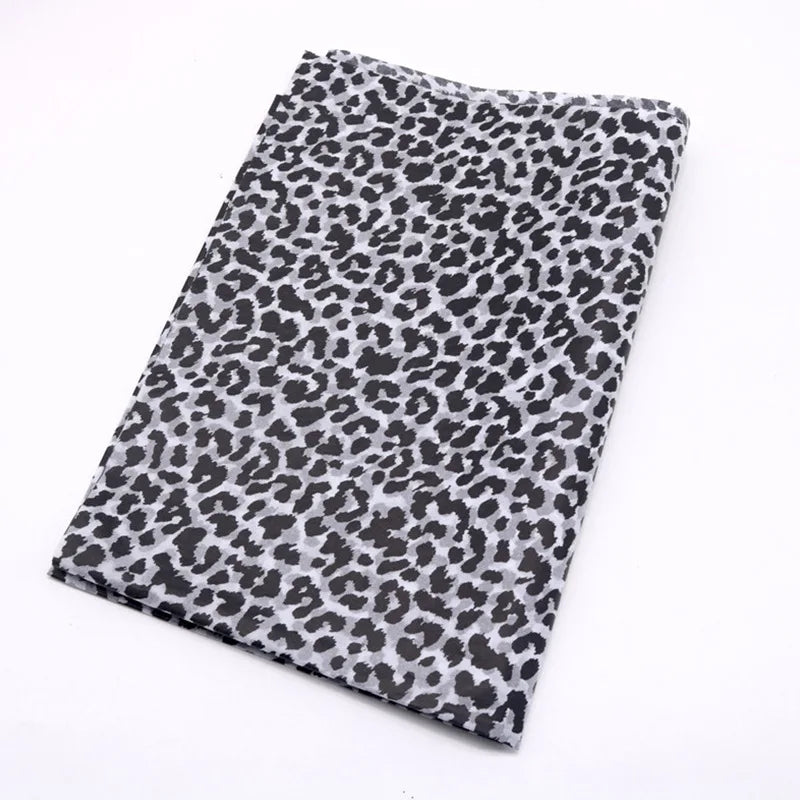 10pcs Gold Tissue Paper DIY Gift Wrapping Paper Handmade Craft Leopard Star Pattern Floral Packaging Material Arts Supplies