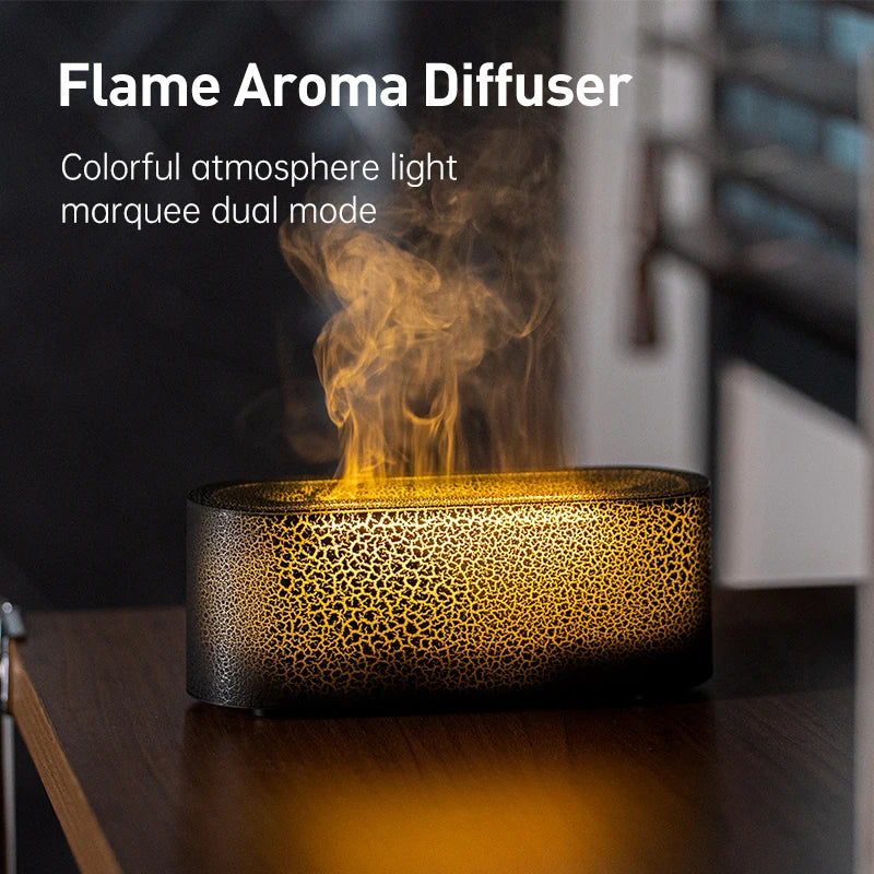 Vissko Flame Aroma Diffuser RGB Air Humidifier Ultrasonic Cool Mist