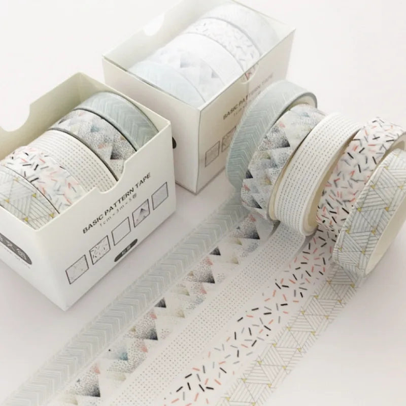 5Pcs Sakura Washi Tape Set Basic Decorative Adhesive Tape Journal Supplies Washitape Stationery Scrapbooking Cute Masking Tape