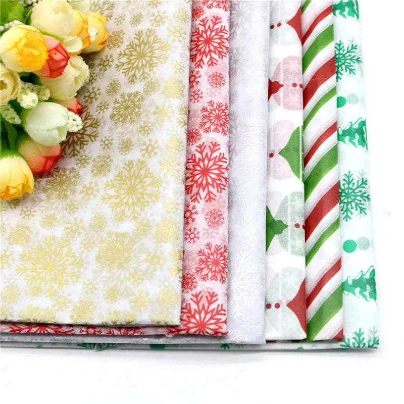 10Pcs/bag Snowflake Print Wrapping Tissue Paper 50*66 Cm Christmas New Year Xmas Party Wedding Flowers Packaging Supplies
