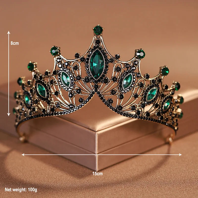 Bridal Headwear Noble Dazzling Silver-Colour Ladies' Crystal Crown Rhinestone Tiara Designed For Wedding Party