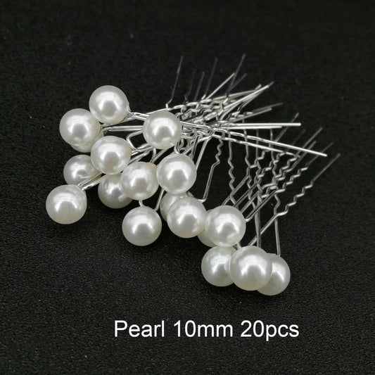 Bridal Wedding Hair Accessories Rhinestone Hair Pins Forks for Women Pearl Hairpins Bride Headpiece Party Jewelry Gift Dropship