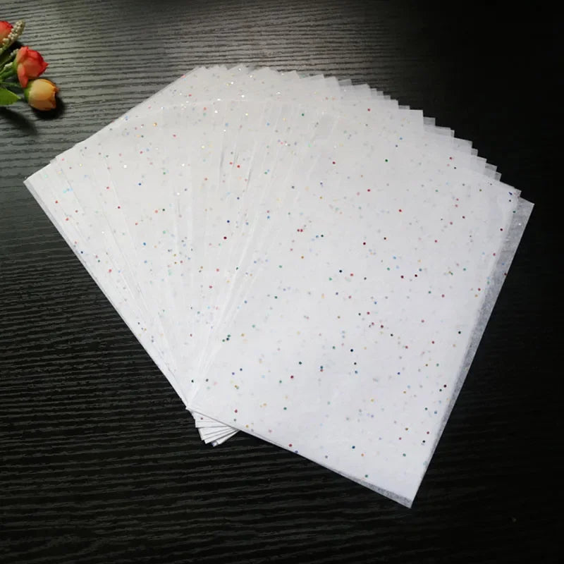 100sheets A5 Wrapping Paper Retro Multicolor Tissue Paper Bookmark Gift Wrapping Papers Floral Gift Packaging Material 14*21CM