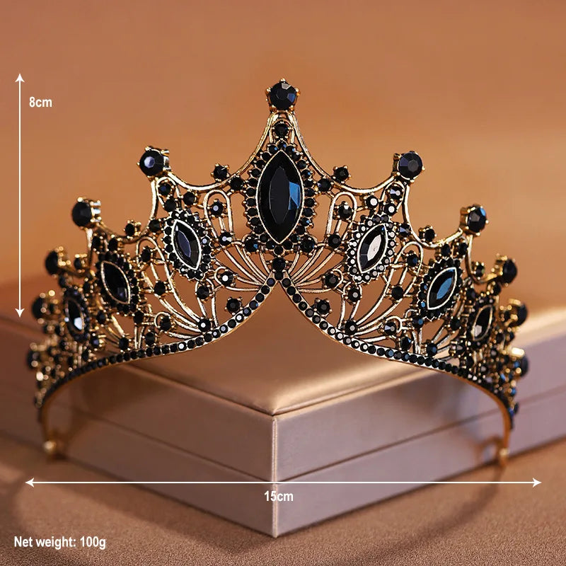 Bridal Headwear Noble Dazzling Silver-Colour Ladies' Crystal Crown Rhinestone Tiara Designed For Wedding Party