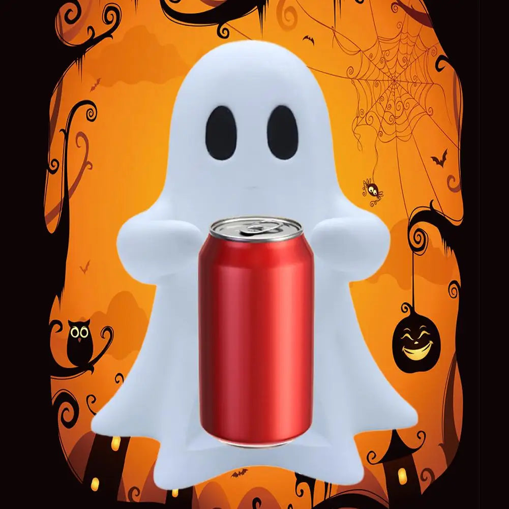 2025 New Halloween Ghost 3D Drink Holder Statue - Cute Spooky Desktop Organizer For Office Home Decoration Gifts R5C2