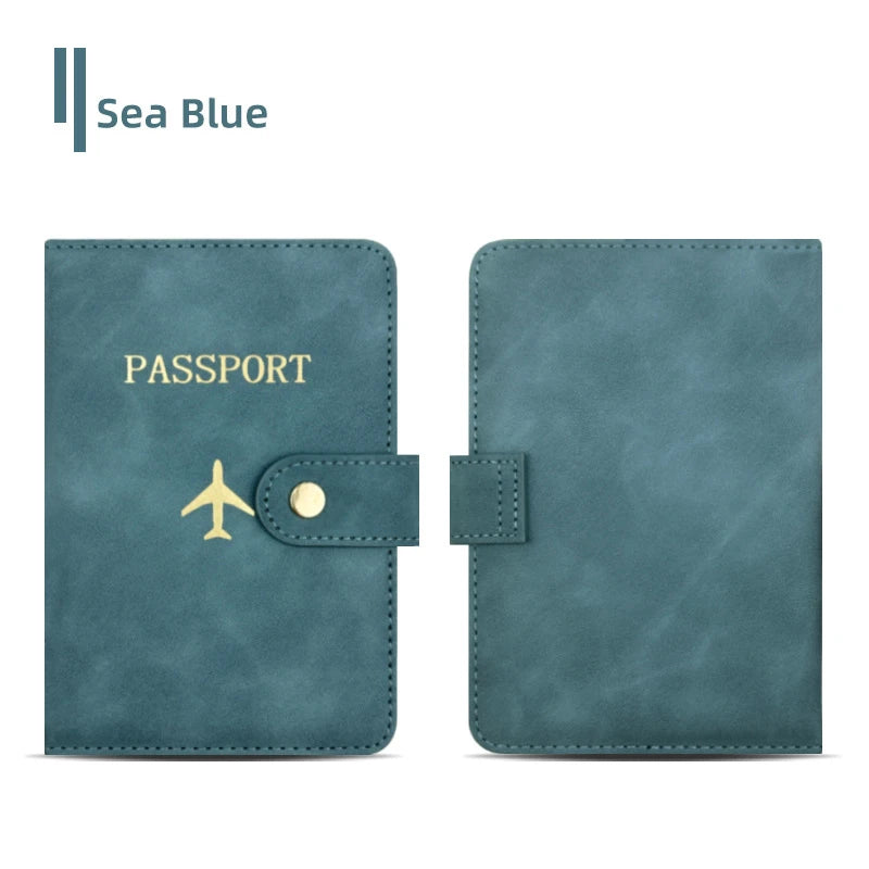 Personalize Name Travel Passport Wallet Luxury Airplane Men Business Passport Cover Custom Name Gift Women Travel Accessories