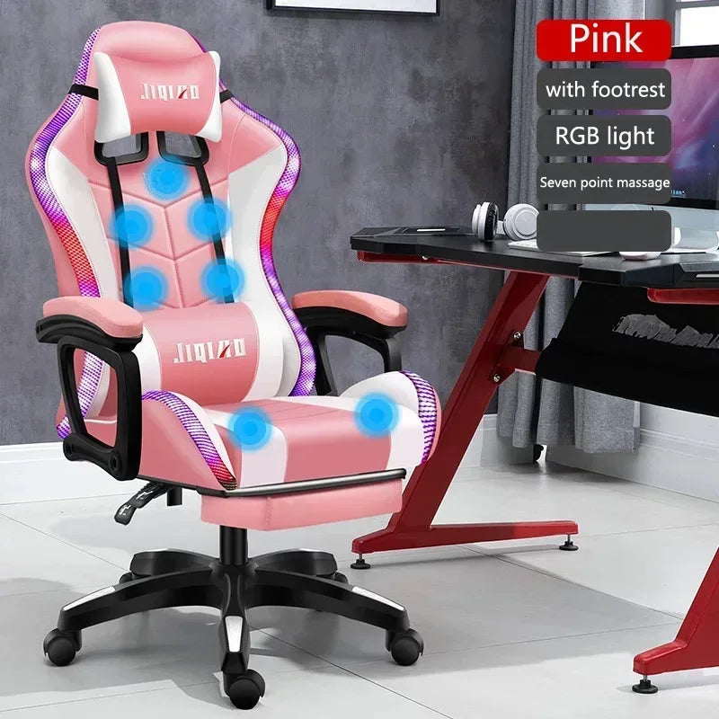 High quality gaming chair RGB light office chair gamer computer  Ergonomic swivel chair Massage Recliner New gamer chairs