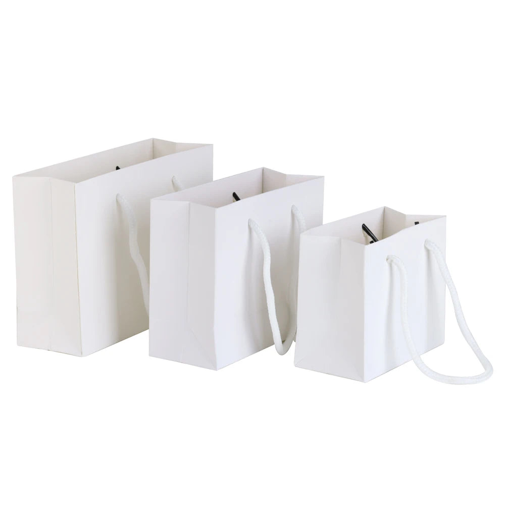 10Pcs Simple Portable Gift bag Hardpaper Bag Jewelry Packaging Paper Bag Business Wholesale Gift Bag