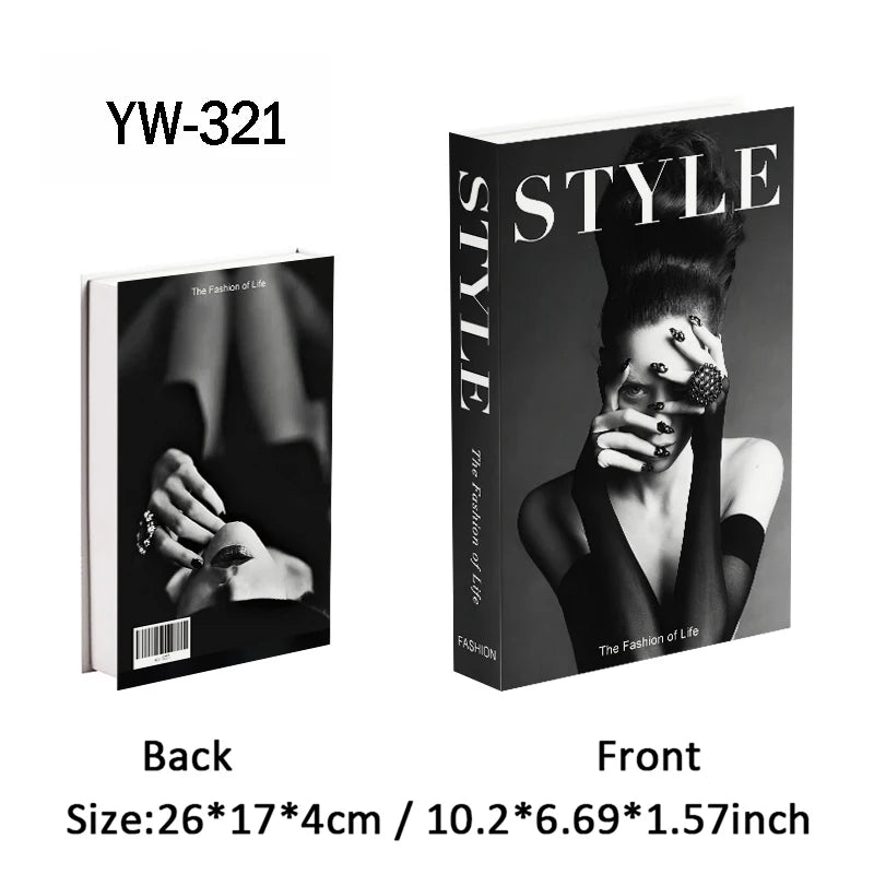 Fashion Luxury Fake Books Decoration Perfume Girl Magazine Simulation Book Shooting Coffee Table Villa Hotel Decor Props