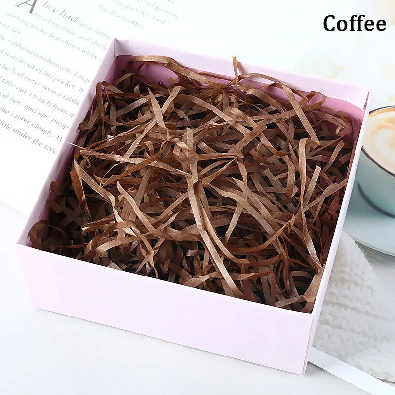 100g Colorful Raffia Shredded Paper Candy Boxes DIY Gift Box Filling Material Tissue Party Gift Packaging Filler Decor