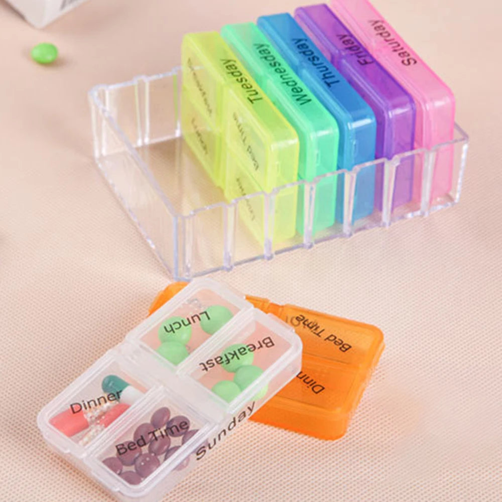 28 Compartment Plastic Medicine Box Drawer Style Organizer for Home Health Care Storage medicine organizer shelf