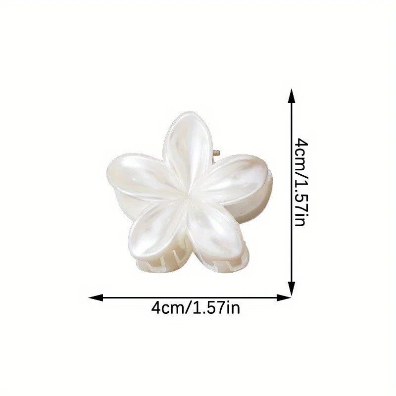 Fashionable Simple Shiny Egg-Shaped Flower Hair Clip,Ladies、Girls Party Hair Accessories 4cm