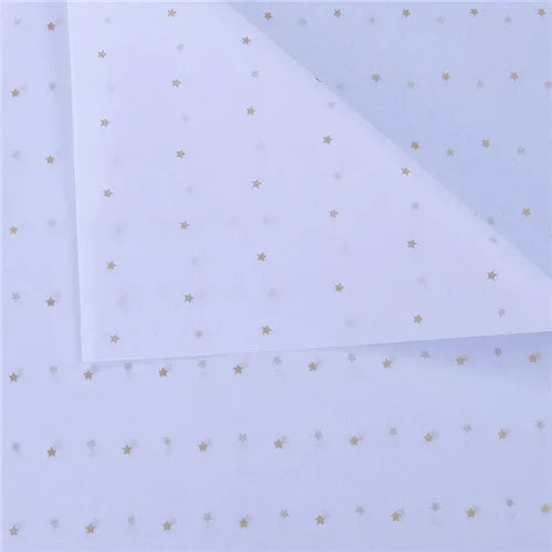 10 Sheets/lot 50*70 Cm Gift Wrapping Paper DIY Handmade Craft Star Love Dot Pattern Tissue Paper Floral Packaging Material