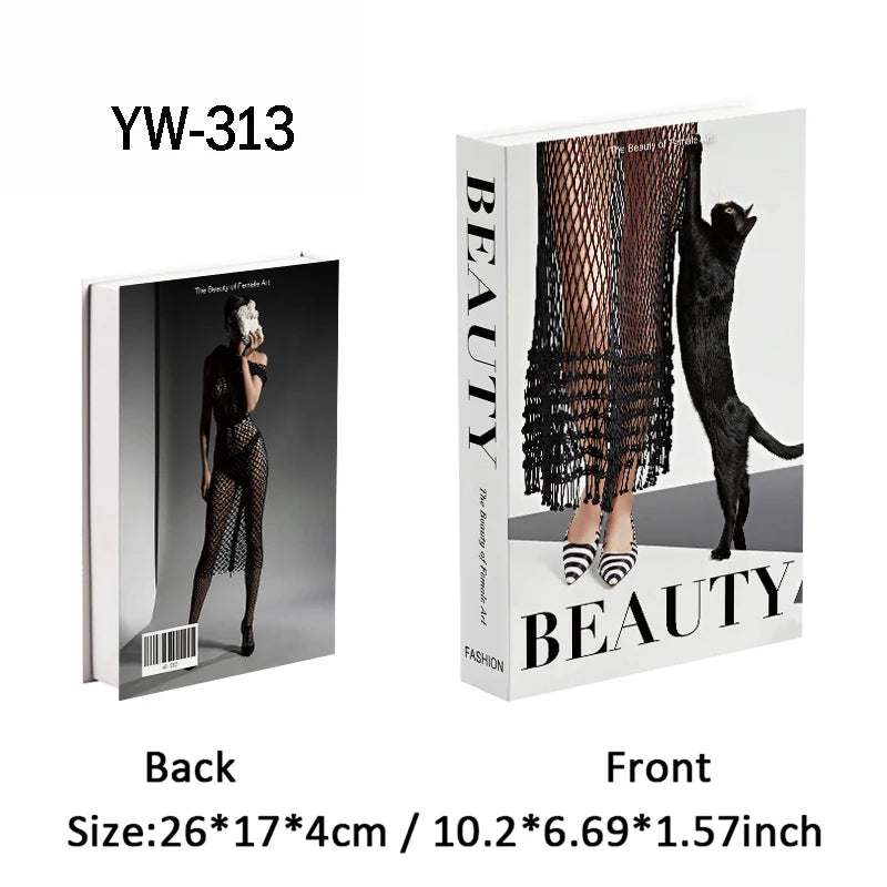 Fashion Luxury Fake Books Decoration Perfume Girl Magazine Simulation Book Shooting Coffee Table Villa Hotel Decor Props