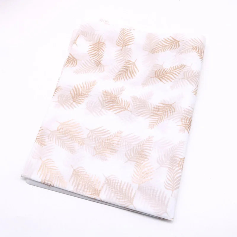 10pcs Gold Tissue Paper DIY Gift Wrapping Paper Handmade Craft Leopard Star Pattern Floral Packaging Material Arts Supplies