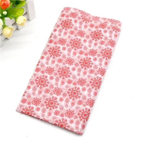 10Pcs/bag Snowflake Print Wrapping Tissue Paper 50*66 Cm Christmas New Year Xmas Party Wedding Flowers Packaging Supplies