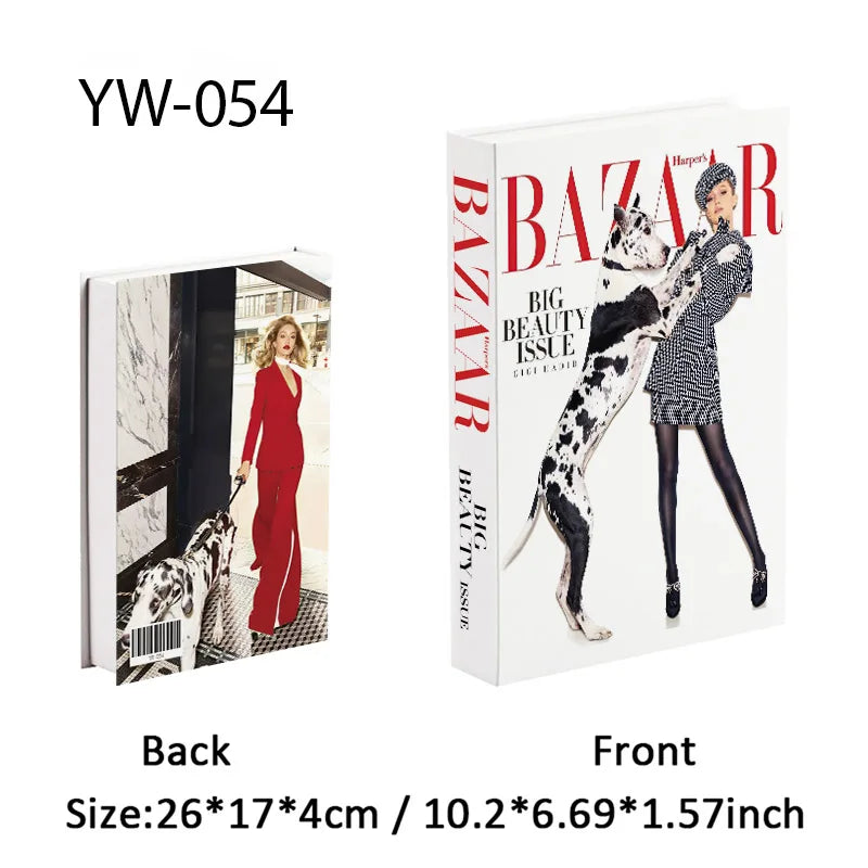 Fashion Luxury Fake Books Decoration Perfume Girl Magazine Simulation Book Shooting Coffee Table Villa Hotel Decor Props