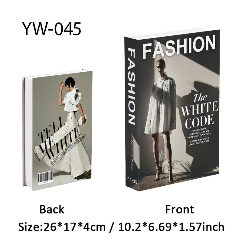 Fashion Luxury Fake Books Decoration Perfume Girl Magazine Simulation Book Shooting Coffee Table Villa Hotel Decor Props