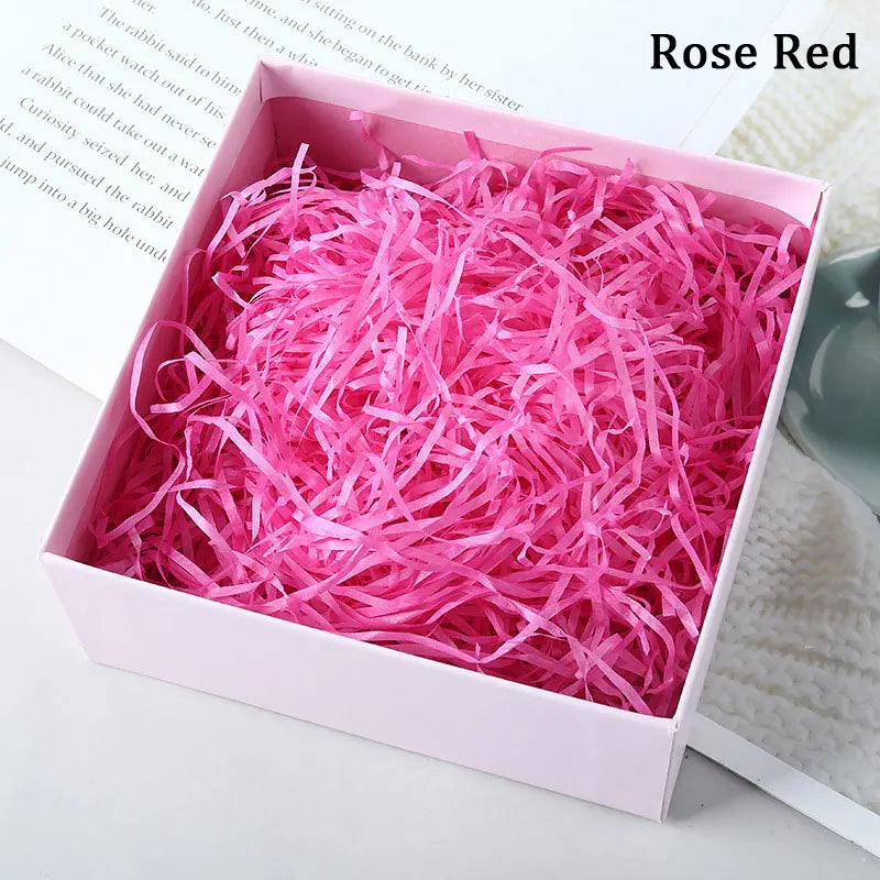 100g Colorful Raffia Shredded Paper Candy Boxes DIY Gift Box Filling Material Tissue Party Gift Packaging Filler Decor
