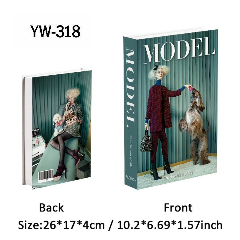 Fashion Luxury Fake Books Decoration Perfume Girl Magazine Simulation Book Shooting Coffee Table Villa Hotel Decor Props