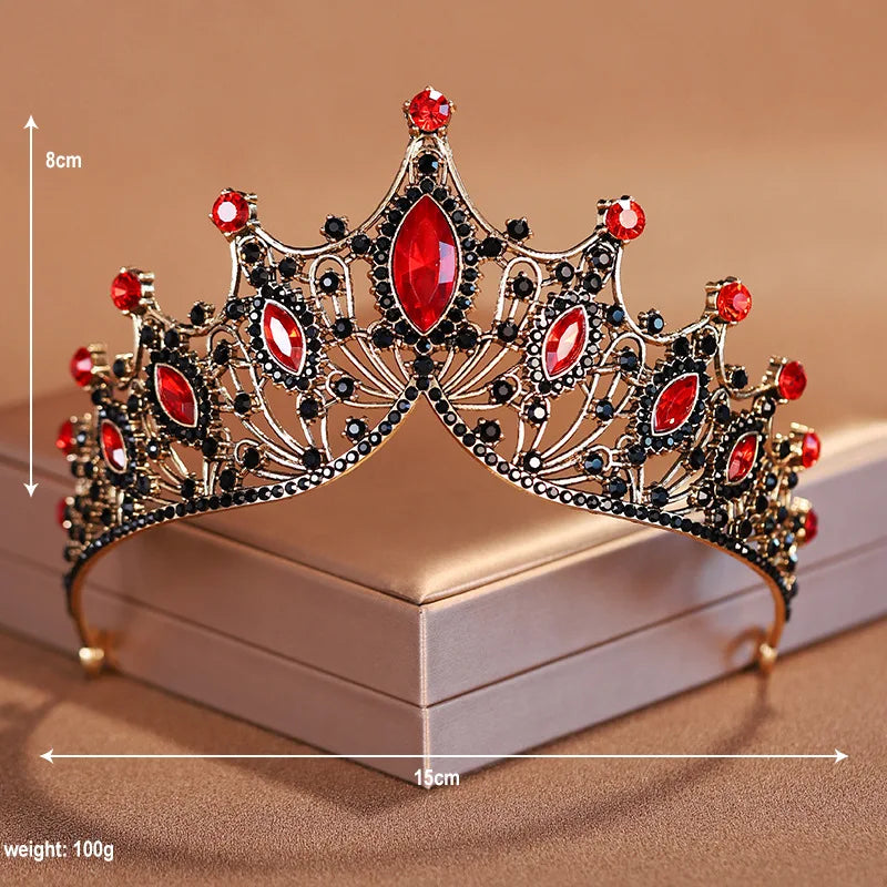 Bridal Headwear Noble Dazzling Silver-Colour Ladies' Crystal Crown Rhinestone Tiara Designed For Wedding Party