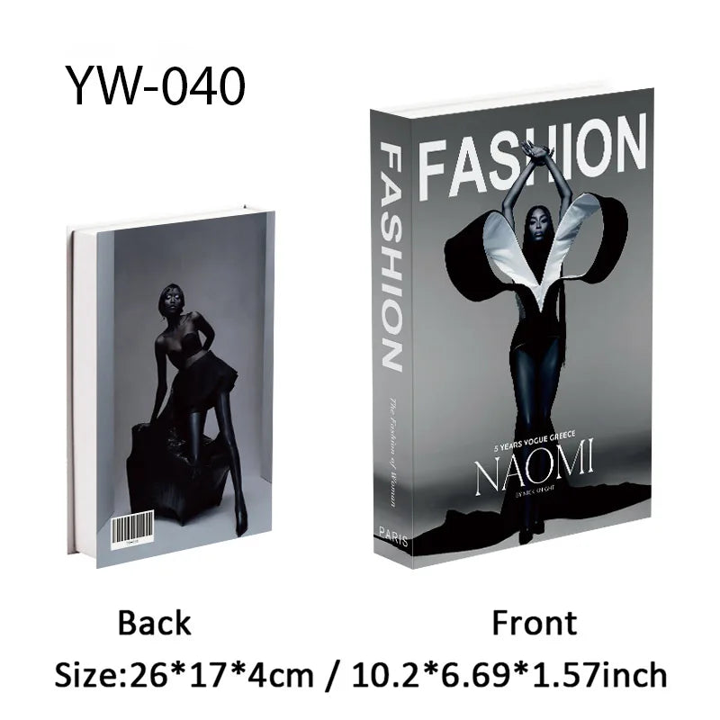 Fashion Luxury Fake Books Decoration Perfume Girl Magazine Simulation Book Shooting Coffee Table Villa Hotel Decor Props