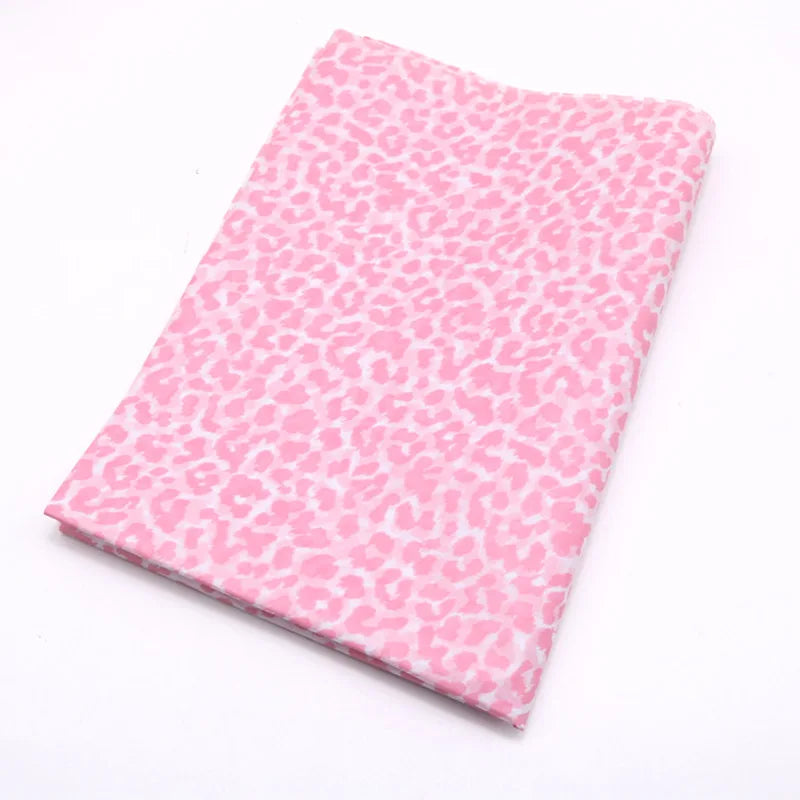 10pcs Gold Tissue Paper DIY Gift Wrapping Paper Handmade Craft Leopard Star Pattern Floral Packaging Material Arts Supplies