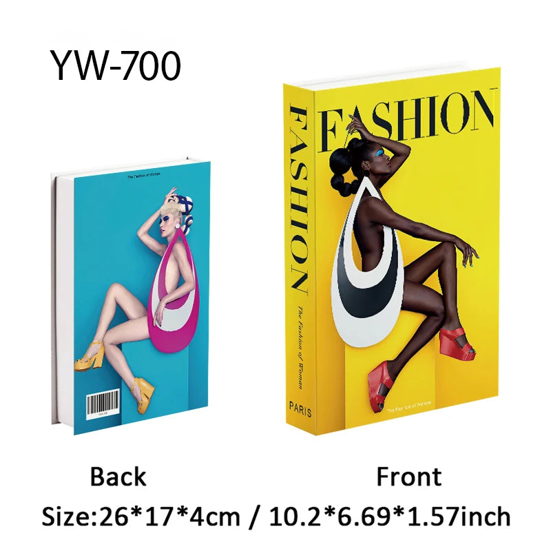 Fashion Luxury Fake Books Decoration Perfume Girl Magazine Simulation Book Shooting Coffee Table Villa Hotel Decor Props
