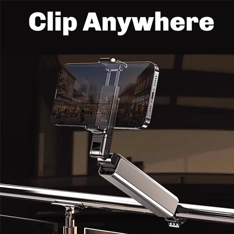 Airplane Travel Essentials Adjustable Phone Stand 360° Rotation Foldable Hook Pocket Size For Desk Tray Table-N36R