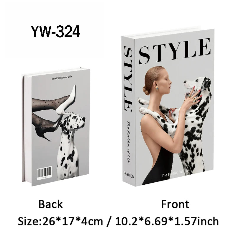 Fashion Luxury Fake Books Decoration Perfume Girl Magazine Simulation Book Shooting Coffee Table Villa Hotel Decor Props