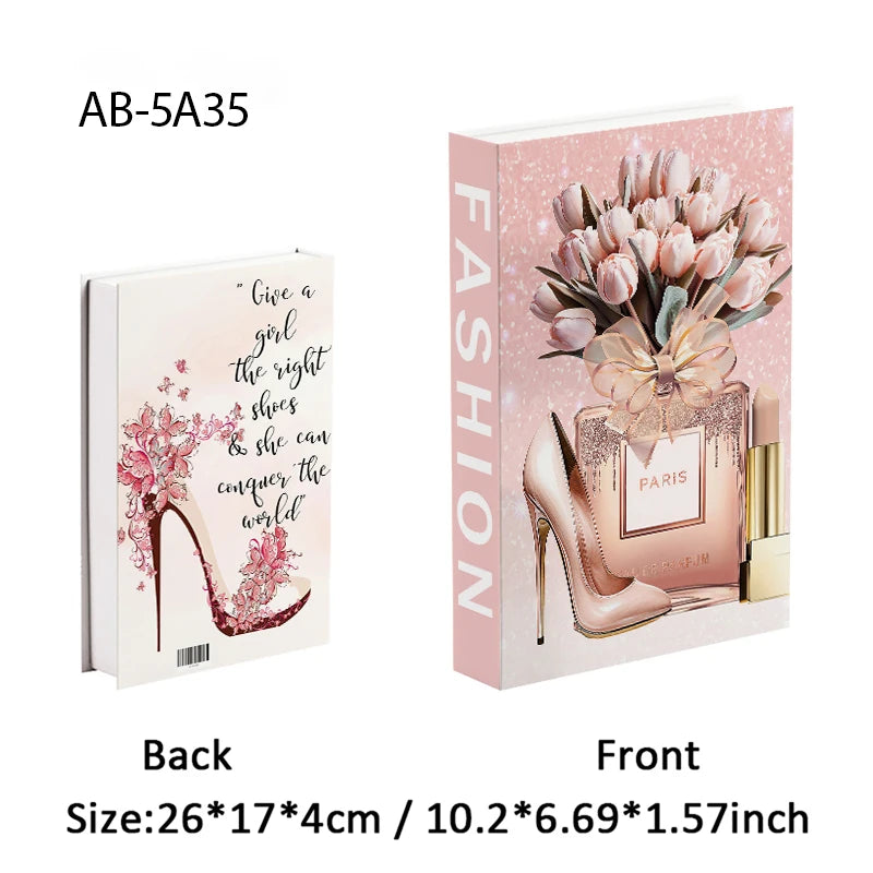 Fashion Luxury Fake Books Decoration Perfume Girl Magazine Simulation Book Shooting Coffee Table Villa Hotel Decor Props
