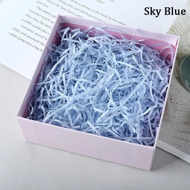 100g Colorful Raffia Shredded Paper Candy Boxes DIY Gift Box Filling Material Tissue Party Gift Packaging Filler Decor