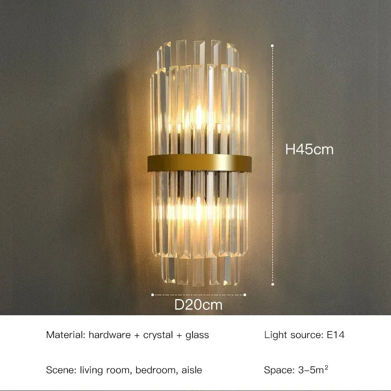 LED Luxury Crystal Wall Lamps